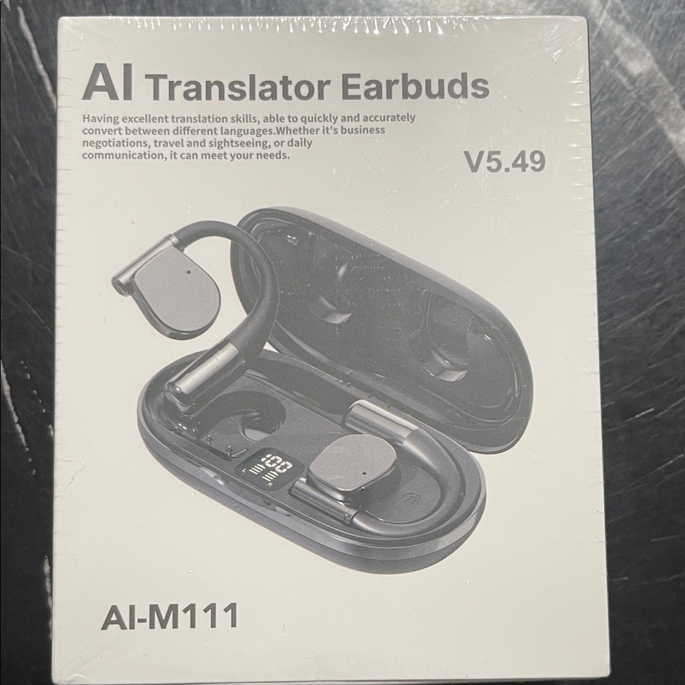 AI Translator Earbuds in Black